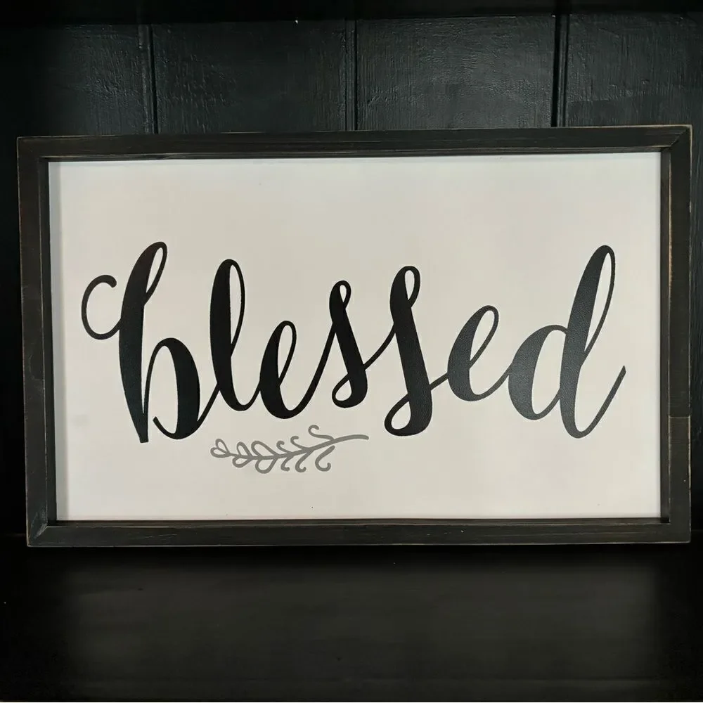 BLESSED Wooden Sign